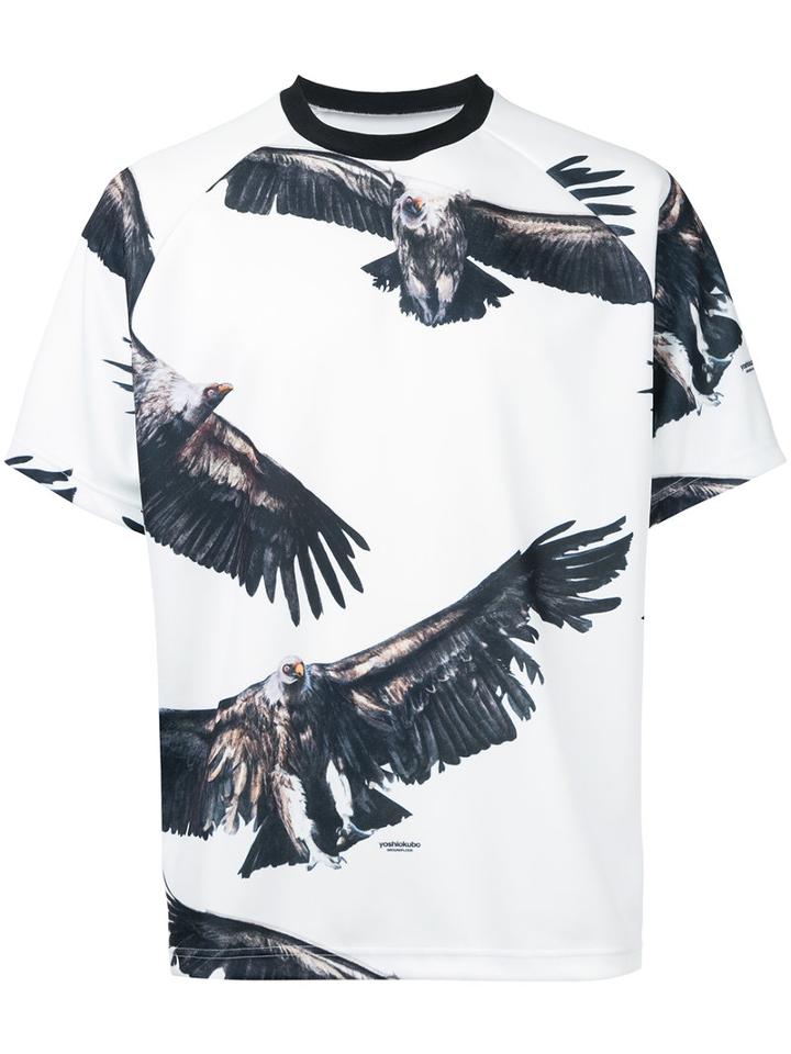 Yoshio Kubo - Eagle Print T-shirt - Men - Polyester - 1, White, Polyester