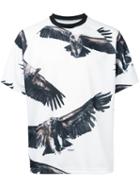 Yoshio Kubo - Eagle Print T-shirt - Men - Polyester - 1, White, Polyester
