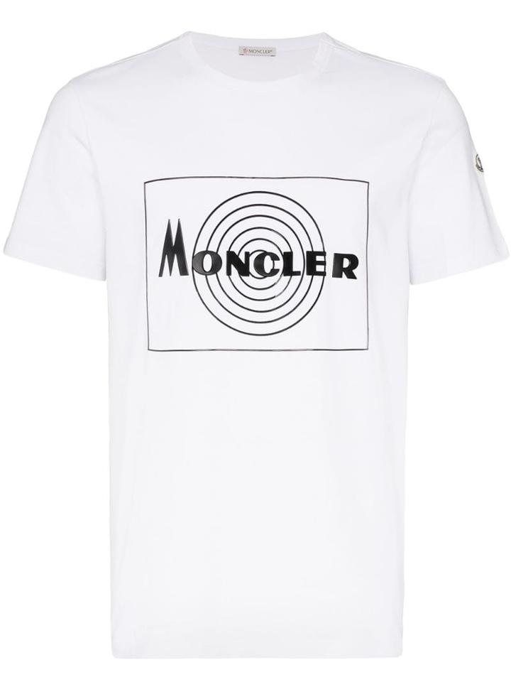 Moncler Logo Print Cotton T-shirt - White