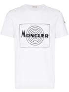 Moncler Logo Print Cotton T-shirt - White