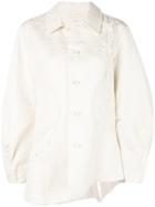 Renli Su Asymmetric Fitted Jacket - White