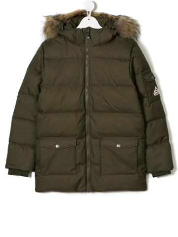 Pyrenex Kids Teen Hooded Parka Coat - Green