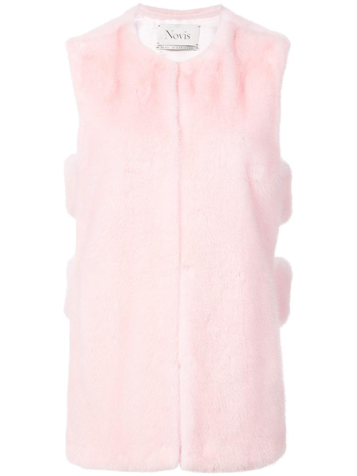 Novis Novis X Capitol Sleeveless Fur Vest - Pink & Purple