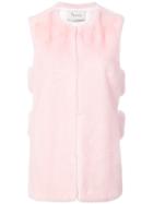 Novis Novis X Capitol Sleeveless Fur Vest - Pink & Purple