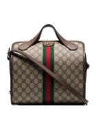 Gucci Beige And Brown Supreme Ophidia Mini Duffle Bag Tote - Neutrals