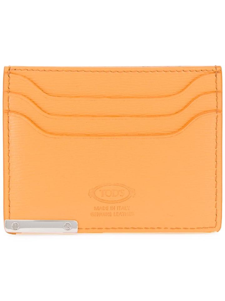 Tod's Logo Plaque Card Holder - Yellow