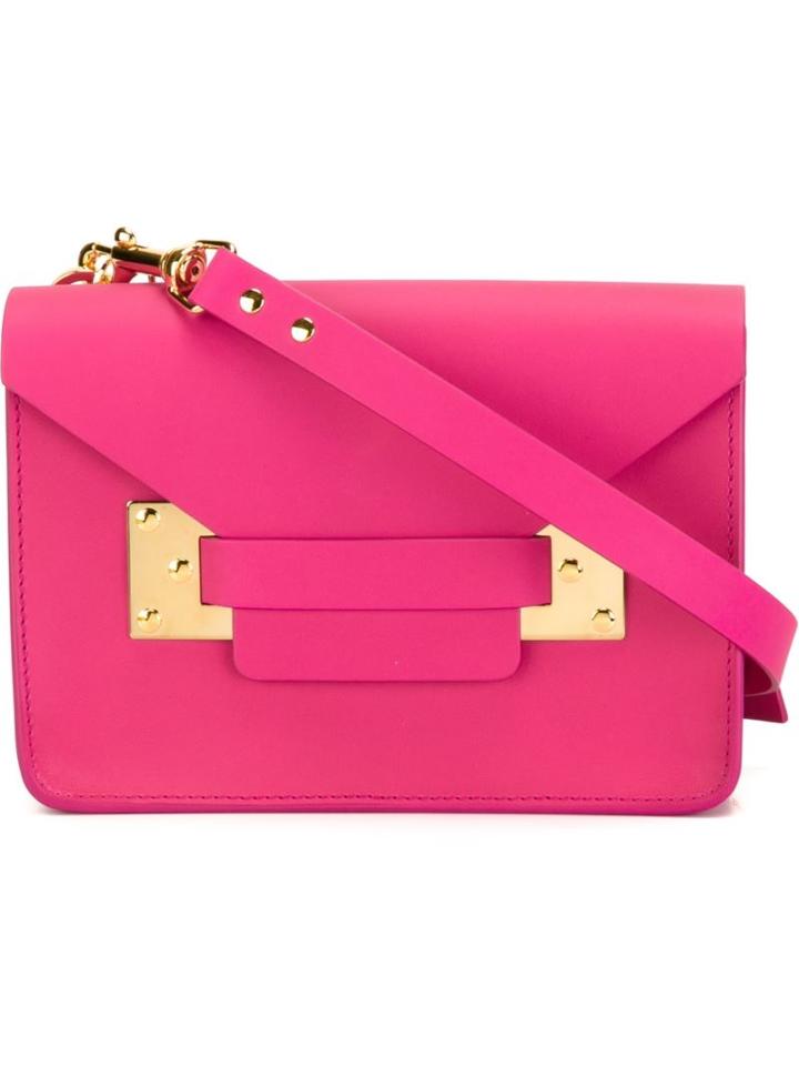 Sophie Hulme Milner Mini Cross Body Bag, Women's, Pink/purple, Leather