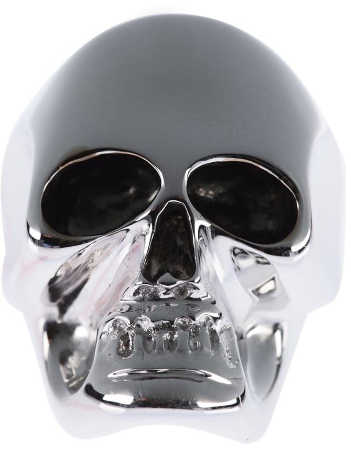 Gavello Gold Skull Ring, Men's, Size: 6.5, Metallic