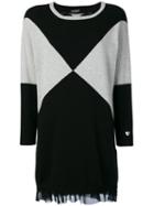 Twin-set - Knitted Graphic Dress - Women - Polyamide/viscose/cashmere/wool - M, Black, Polyamide/viscose/cashmere/wool