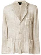 Avant Toi Classic Fitted Blazer - Nude & Neutrals