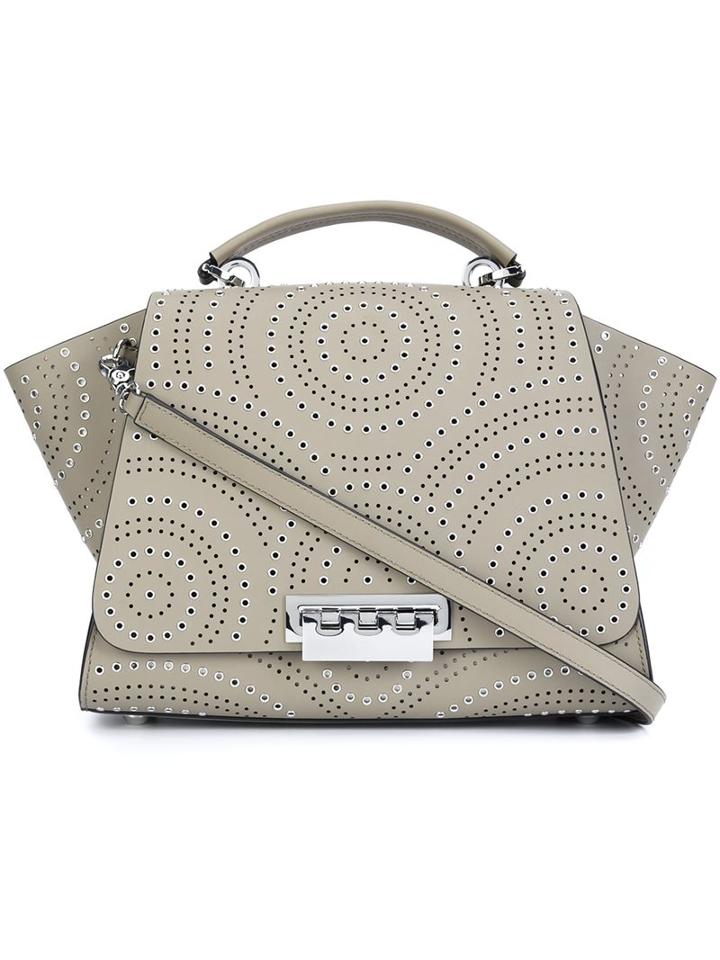 Zac Zac Posen 'eartha Soft' Crossbody Bag, Women's, Grey, Calf Leather