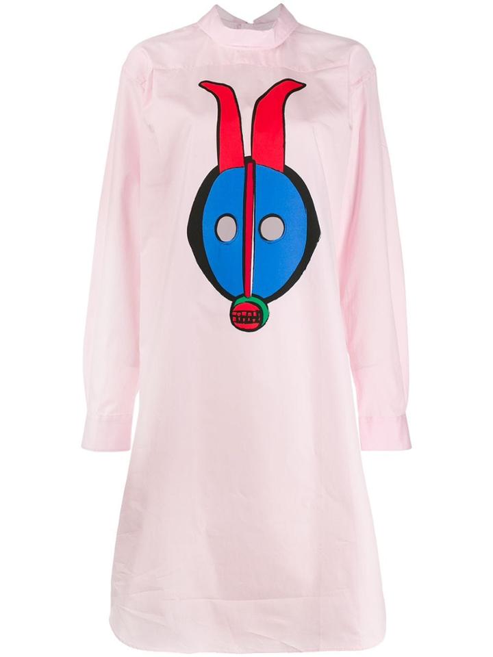 Comme Des Garçons Shirt Graphic Cutout Shirt - Pink