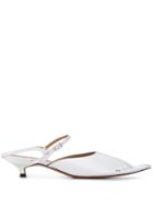 Marni Studded Slingback Pumps - White