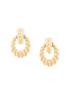 Christian Dior Vintage Rope Earrings - Gold