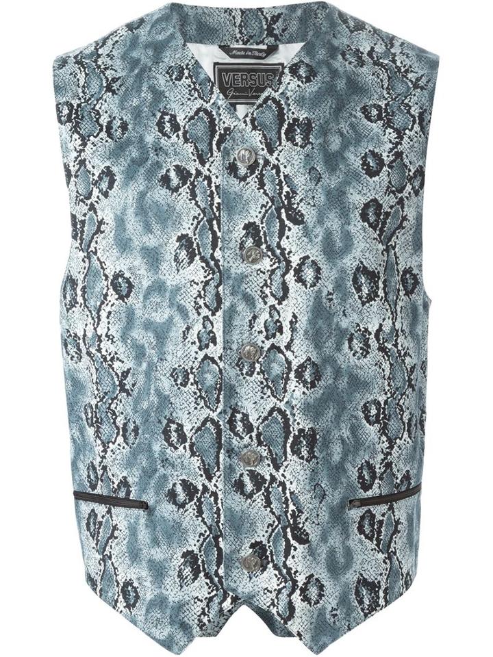Versace Vintage Snake Skin Effect Waistcoat