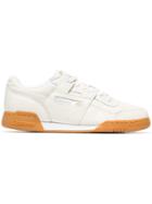 Reebok Workout Plus White Leather Sneaker - Nude & Neutrals