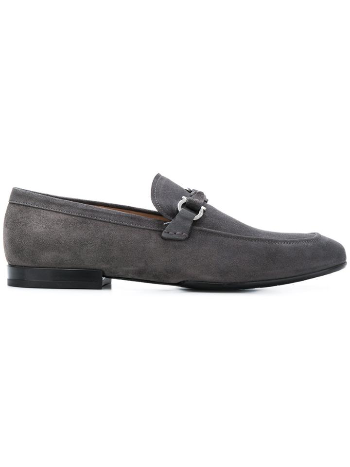 Salvatore Ferragamo Twisted Gancio Loafers - Grey