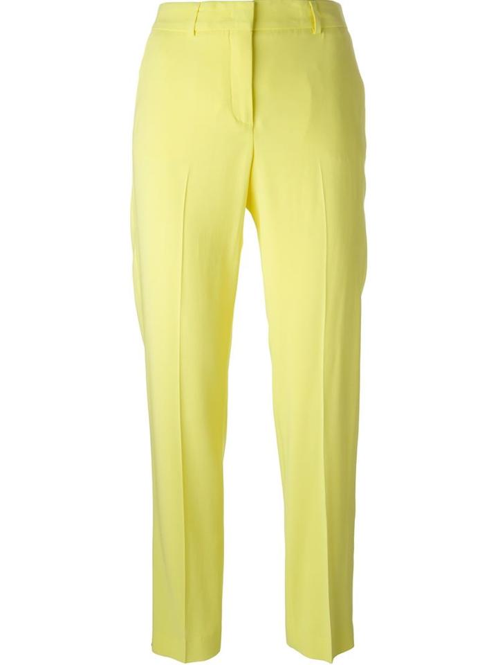 Ermanno Scervino Cropped Trousers, Women's, Size: 38, Yellow/orange, Viscose/spandex/elastane/acetate/cupro