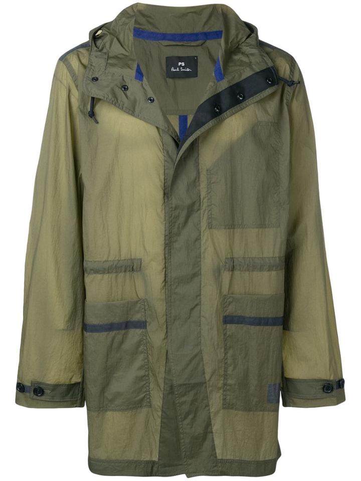 Ps Paul Smith Dyed Parka Coat - Green