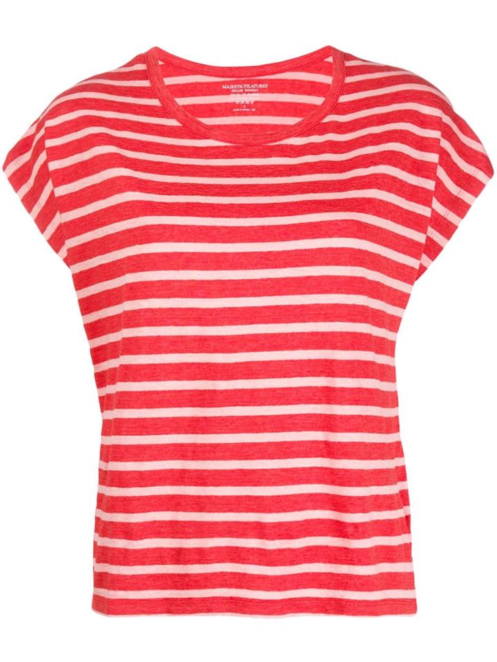 Majestic Filatures Striped T-shirt - Red