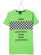 Diadora Junior Teen Racing Stripe T-shirt - Green