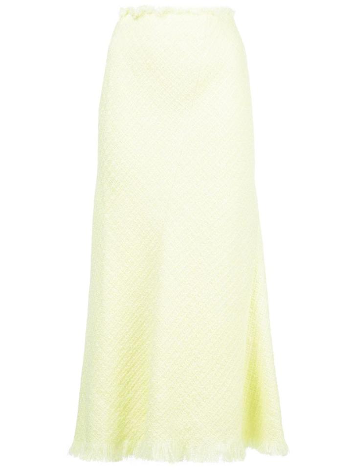 Alexander Wang Frayed Midi Skirt - Yellow