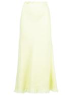 Alexander Wang Frayed Midi Skirt - Yellow