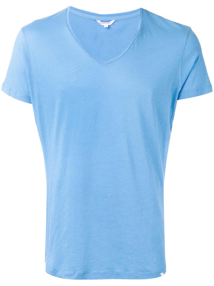 V-neck T-shirt - Men - Cotton - Xl, Blue, Cotton, Orlebar Brown