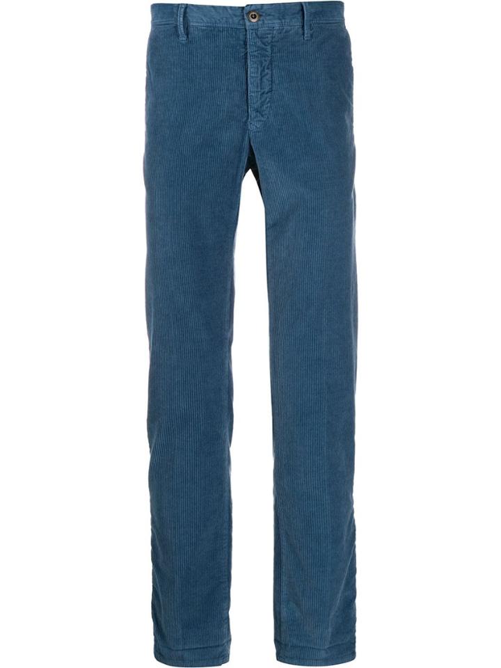 Incotex Corduroy-style Trousers - Blue