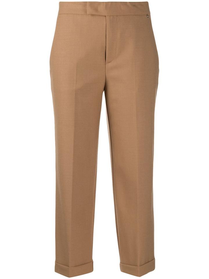 Twin-set Cropped Tailored Trousers - Neutrals