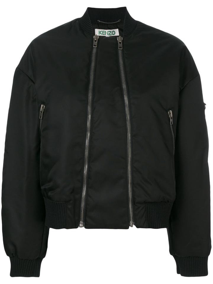 Kenzo Two Zip Bomber Jacket - Black