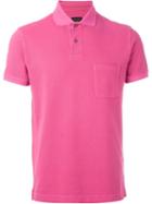 Z Zegna Chest Pocket Polo Shirt, Men's, Size: Xl, Pink/purple, Cotton