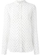 Equipment Polka Dot Shirt, Women's, Size: Large, White, Silk