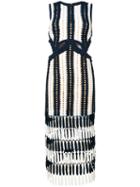 Self-portrait - Crochet Cut-out Dress - Women - Cotton/polyester/spandex/elastane/viscose - 12, Blue, Cotton/polyester/spandex/elastane/viscose