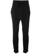 Barbara I Gongini Drop-crotch Track Pants, Women's, Size: 38, Black, Cotton