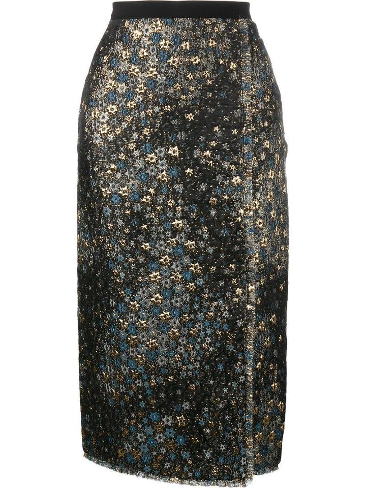 Erdem 'sarah' Skirt, Women's, Size: 8, Blue, Acrylic/silk/metallized Polyester/silk