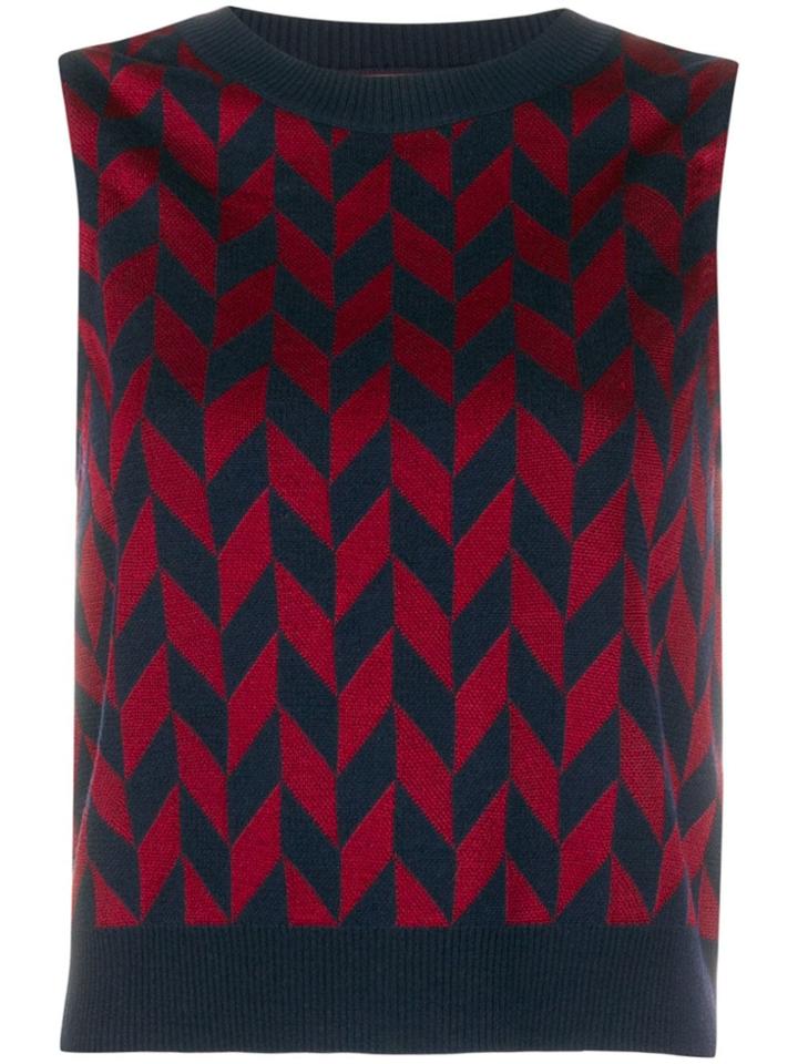 Missoni Zigzag Pattern Knitted Top - Blue