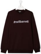 Neil Barrett Kids Embroidered Logo Sweatshirt - Purple