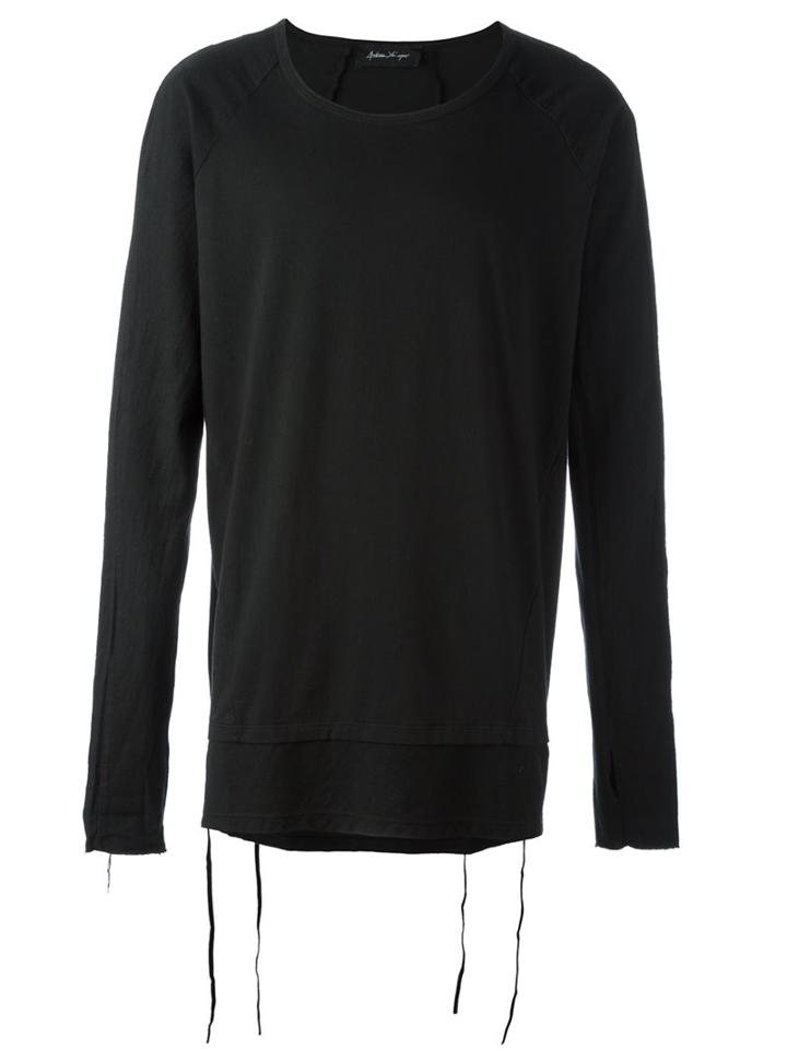 Andrea Ya'aqov Layered T-shirt, Men's, Size: Large, Black, Cotton
