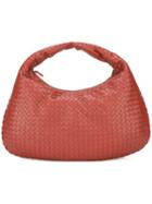 Bottega Veneta Interlaced Design Tote, Women's, Red, Lamb Skin