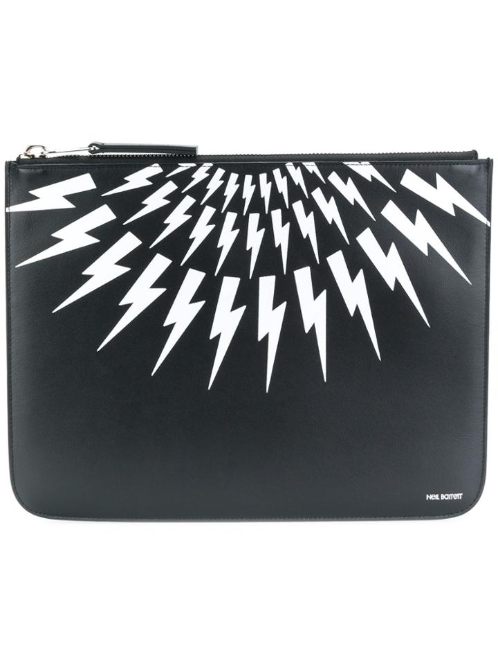 Neil Barrett Thunderbolt Pouch - Black