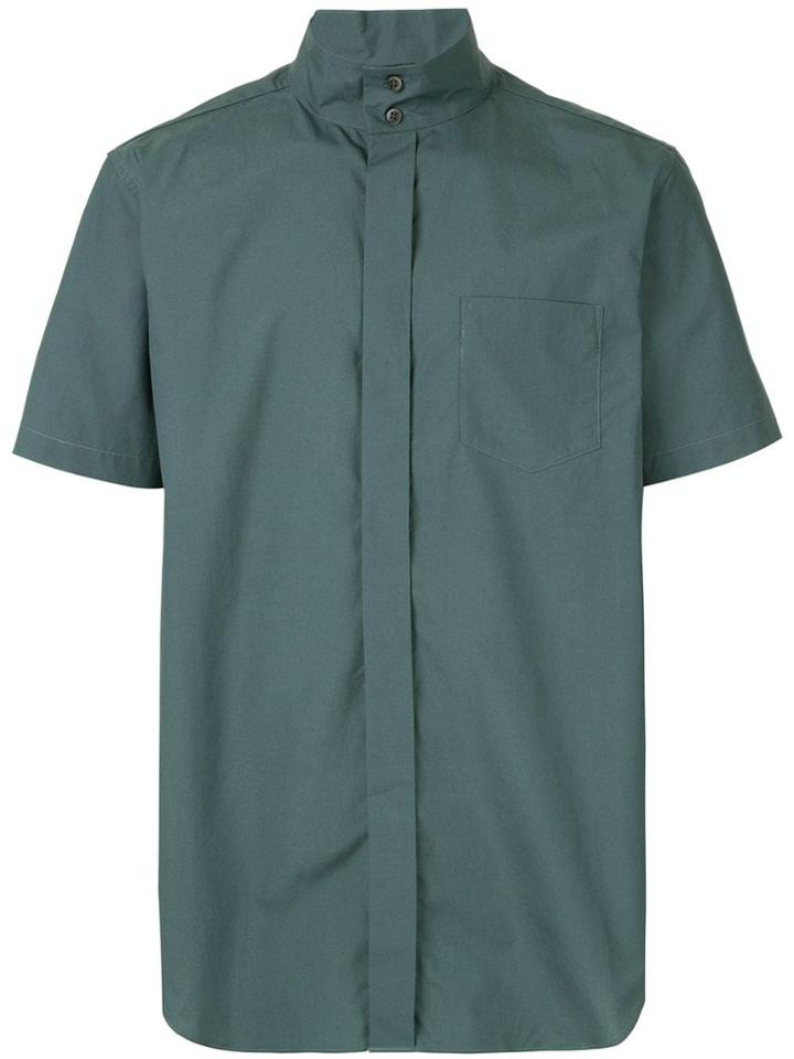 Fumito Ganryu Mock Neck Ss Shirt - Green