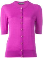 Dolce & Gabbana Fitted Cardigan, Women's, Size: 40, Pink/purple, Cashmere/silk