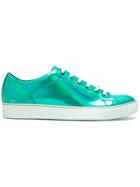 Lanvin High-shine Lace-up Sneakers - Green