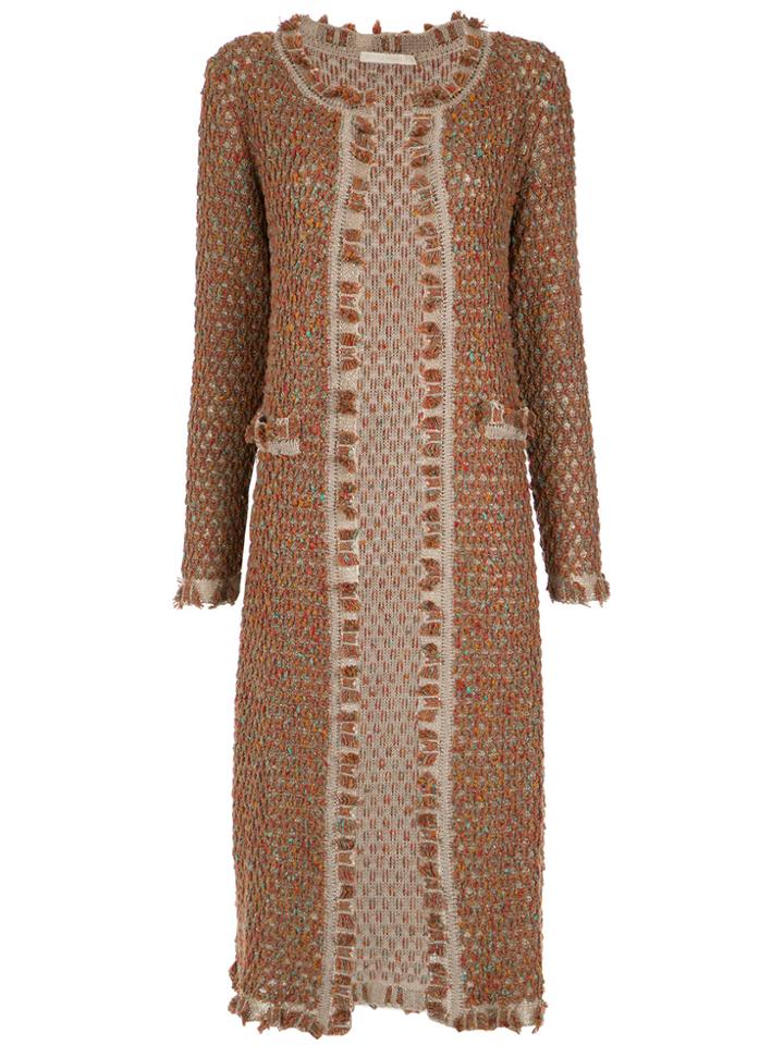 Cecilia Prado Long Knit Cardigan - Nude & Neutrals