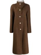 Jejia Fitted Single-breasted Coat - Brown