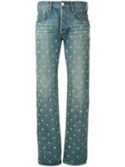 Tu Es Mon Trésor Dead Stock Flower Beads Jeans - Blue