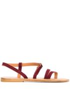 K. Jacques Multi Strap Sandals - Red