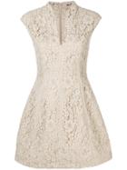 Blanca Floral Lace Mini Dress - Nude & Neutrals