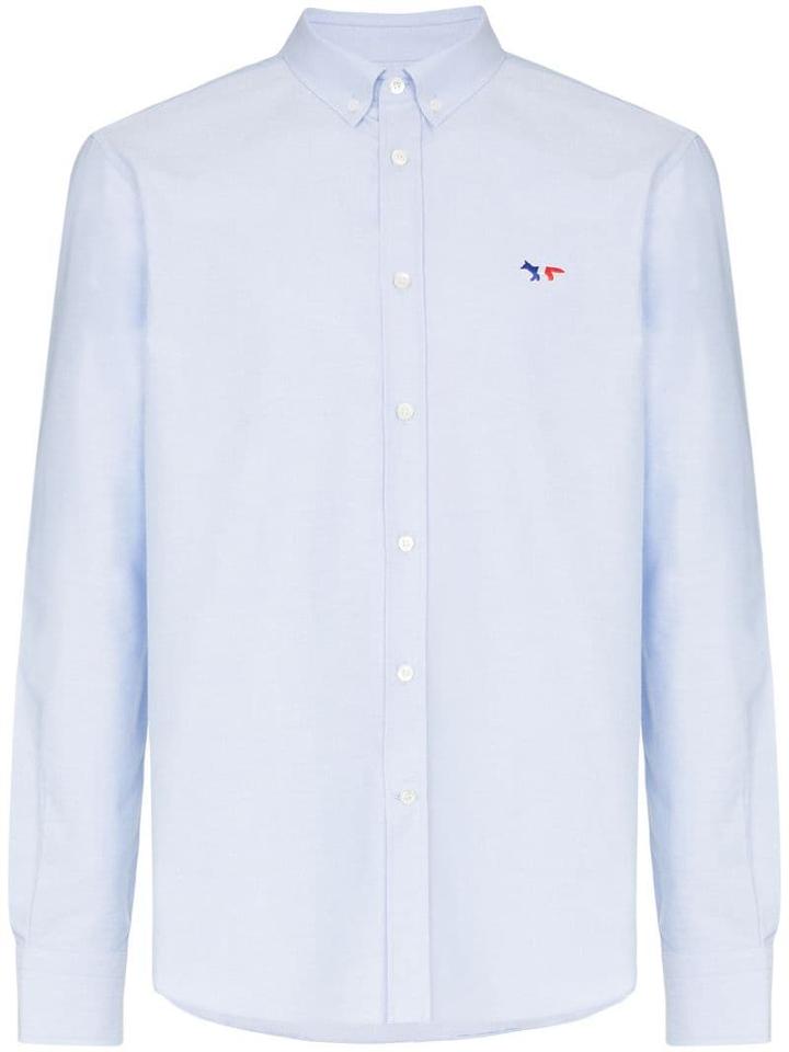 Maison Kitsuné Embroidered Logo Shirt - Blue